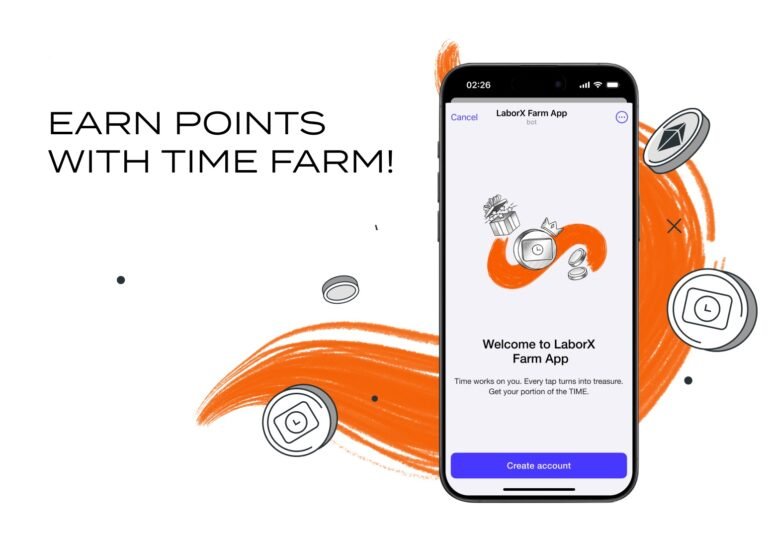 Зарабатывайте криптовалютные вознаграждения с помощью Time Farm от Chrono