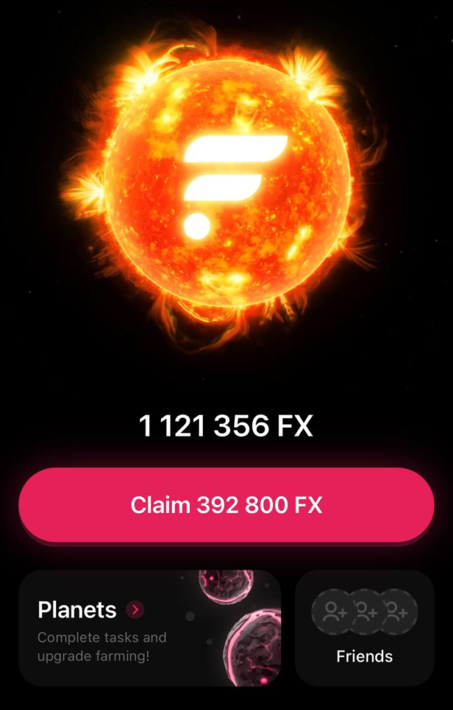 Flare X космічний майнінг у Telegram